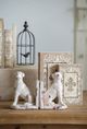 A & B Home Weathered/Cracked Antique White Porter Bookends-5