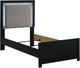 Signature Design by Ashley® Maeling Black Youth Twin Upholstered Panel Bed-4