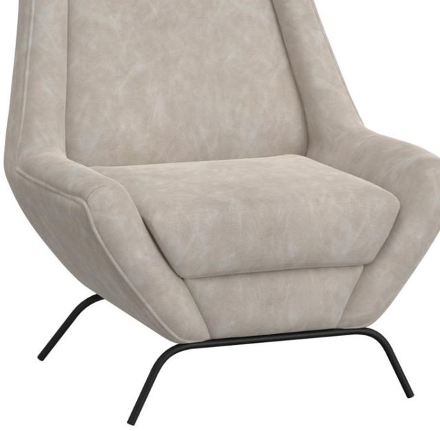 International Furniture Direct Tyne Ivory/Black Accent Chair-3
