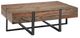 Magnussen Home® Prescott Rustic Honey Cocktail Table with Metal Base -0