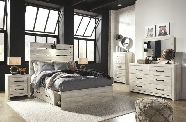 Signature Design by Ashley® Cambeck 3-Piece Whitewash Full Panel Storage Bed Set-3