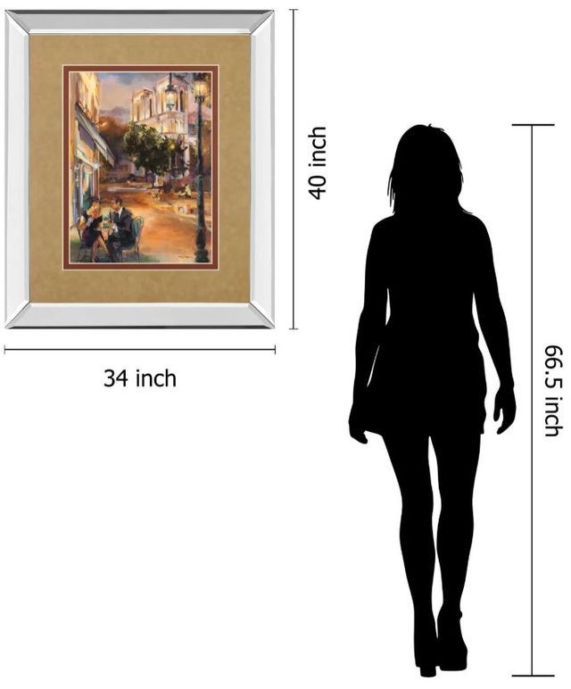 Classy Art Twilight Time in Paris by Marilyn Hageman Mirror Framed Wall Art-2