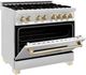 ZLINE Autograph Edition 36" Stainless Steel Pro Style Dual Fuel Range-4