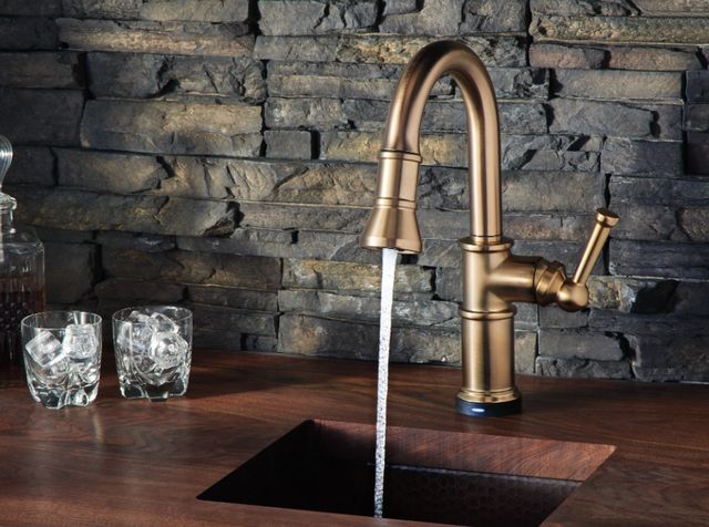 Brizo Artesso® Brilliance® Luxe Gold® SmartTouch® Pull-Down Prep Faucet-2