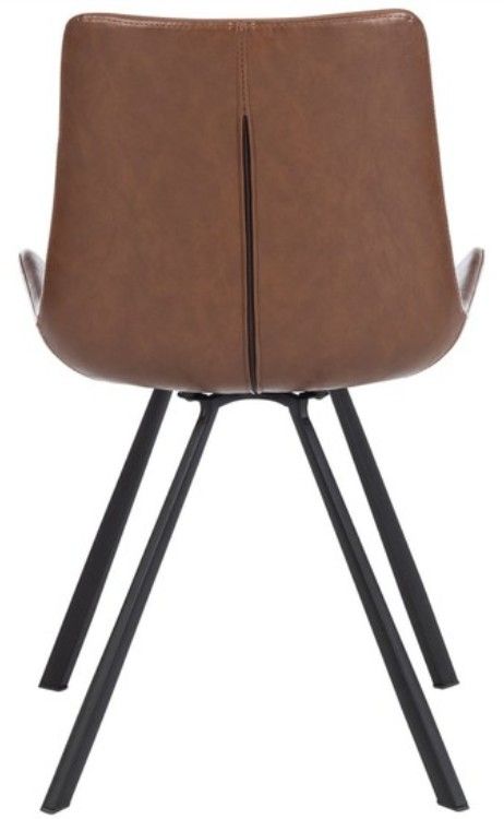 Safavieh Terra 2-Piece Black/Medium Brown Dining Side Chair Set-4