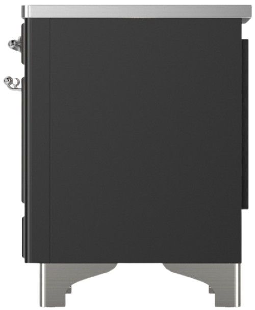 Ilve® Majestic III 40" Graphite Matte Pro Style Induction Range with Triple Glass Door and Chrome Trim-3
