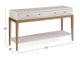 Bassett Mirror Perrine Satin Brass/Soft White Console-3