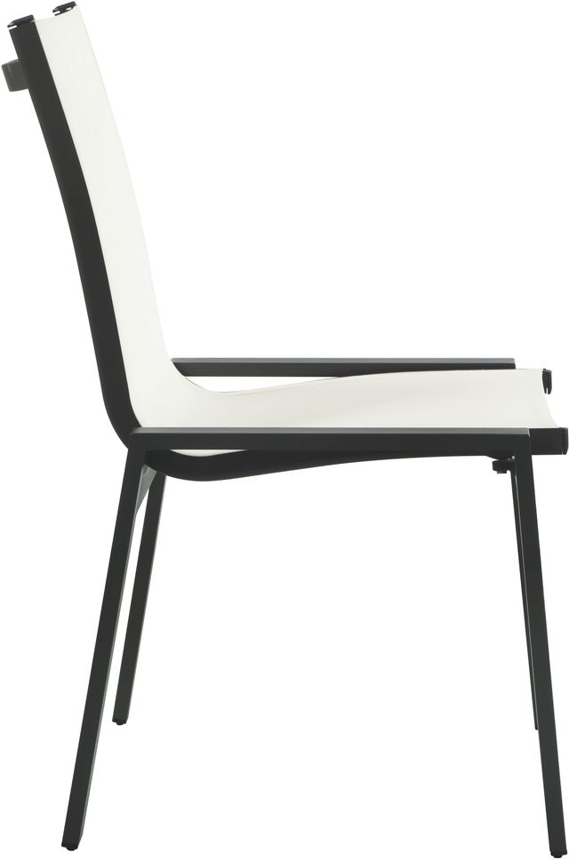 Meridian Furniture Nizuc 2-Piece White Outdoor Patio Mesh Dining Chairs-2
