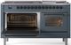 Ilve® Nostalgie II Series 60" Blue Grey Pro Style Dual Fuel Range-2