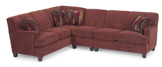 Flexsteel® Dempsey Dark Red Sectional-0