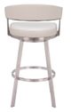  Zuo® Modern Bantry White Swivel Barstool-2