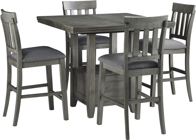 Signature Design by Ashley® Hallanden 6-Piece Gray Counter Height Dining Room Set-1