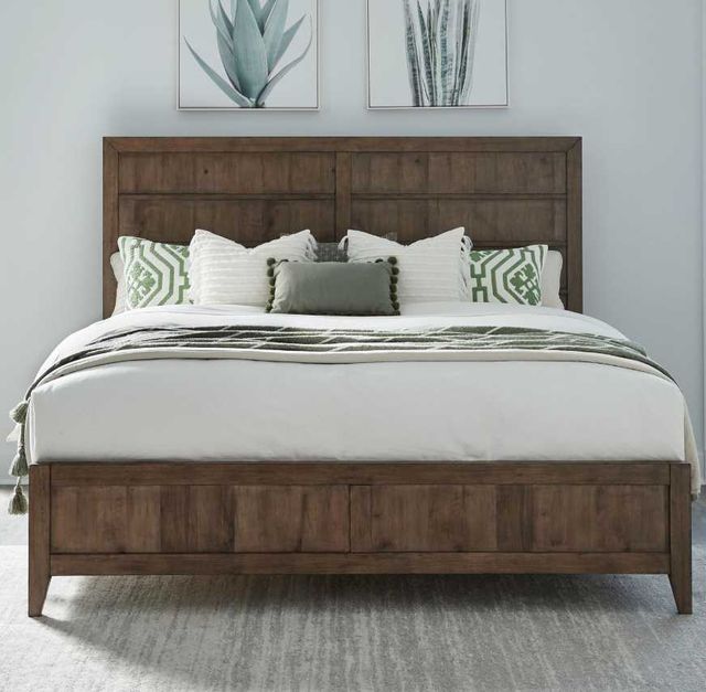 Liberty Furniture Shaker Lakes Harvest Brown Queen Panel Bed-1