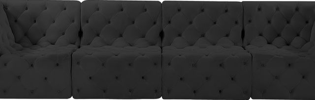 Meridian Furniture Tuft Black Velvet 128" Modular Sofa-1