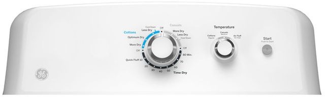 GE® 6.2 Cu. Ft. White Front Load Electric Dryer with Up To 120 ft. Venting and Shallow Depth-4