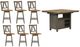 Liberty Furniture Lindsey Farm 7-Piece Gray/Sandstone Gathering Table Set-0