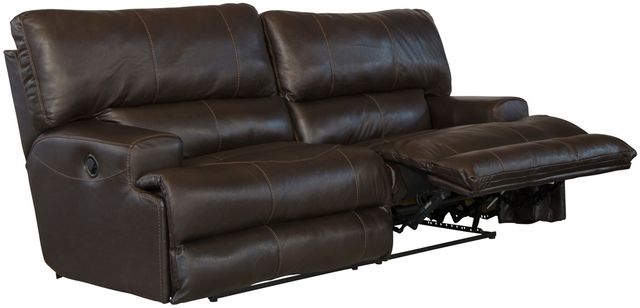 Catnapper® Wembley Chocolate Leather Lay Flat Reclining Sofa-1
