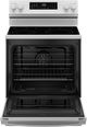 GE® 600 Series 30" White Freestanding Electric Range with No Preheat Air Fry and EasyWash™ Oven Tray-2