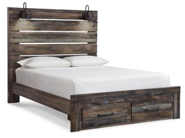 Signature Design by Ashley® Drystan 6-Piece Brown Rustic Queen Storage Bed Set-1
