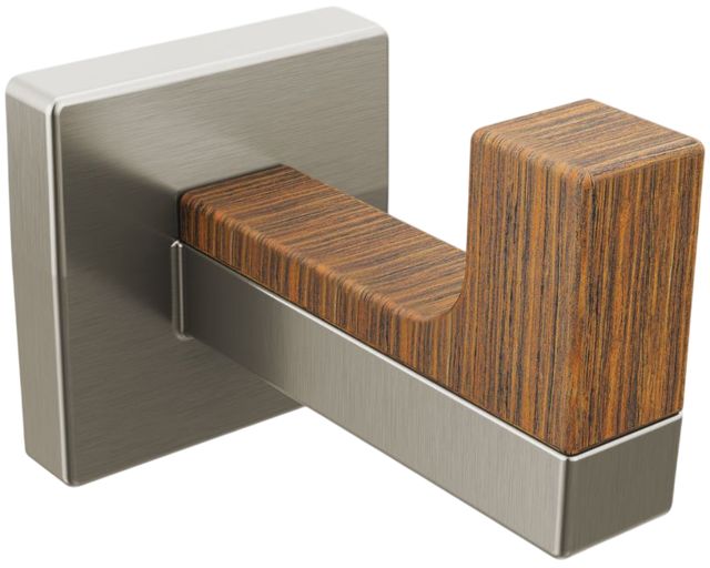Brizo Frank Lloyd Wright® Bath Collection Brilliance® Luxe Nickel®/Wood Robe Hook-0