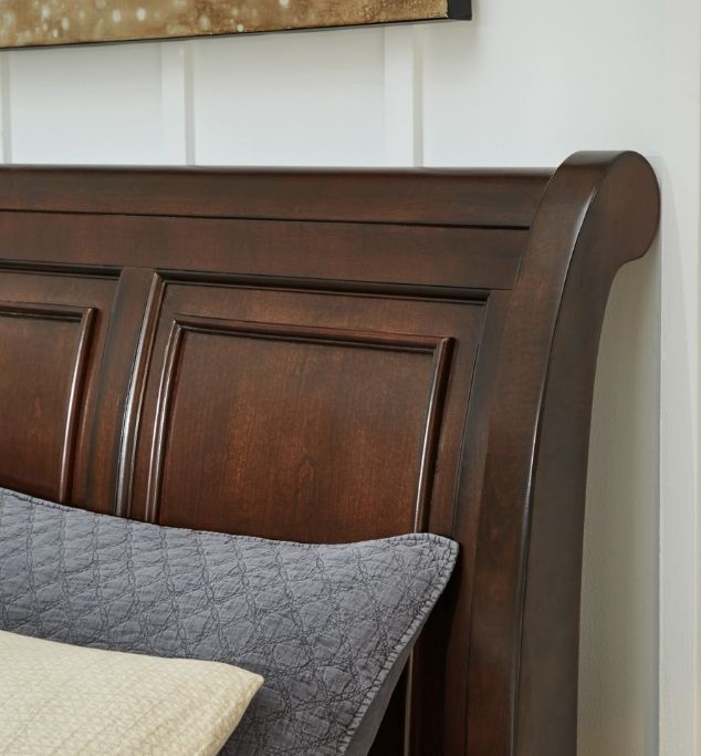 Millennium® by Ashley® Porter Rustic Brown King Sleigh Bed-1
