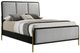 Coaster® Arini Black/Grey Queen Panel Bed with Upholstered Headboard-0