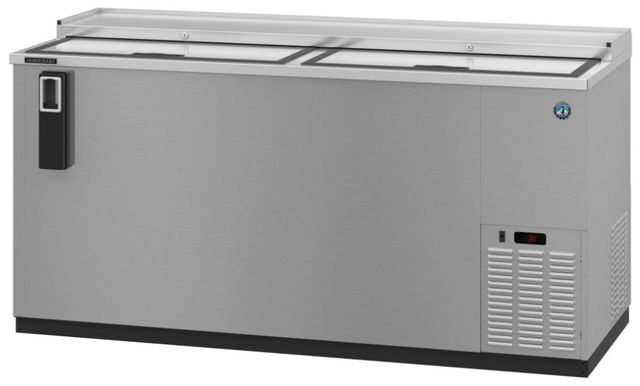 Hoshizaki Back Bar 70" 19.6 Cu. Ft. Stainless Steel Two Section Bottle Cooler with Slide Top Doors-0