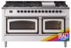 Ilve® Nostalgie II Noblesse 60'' Custom RAL Color Pro Style Dual Fuel Range with Burnished Trim-0