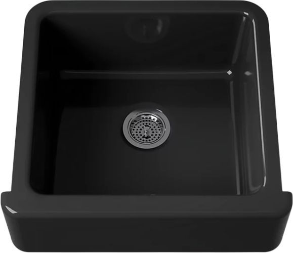 KOHLER® Whitehaven® Black 24" Undermount Single-Bowl Farmhouse Kitchen Sink-0