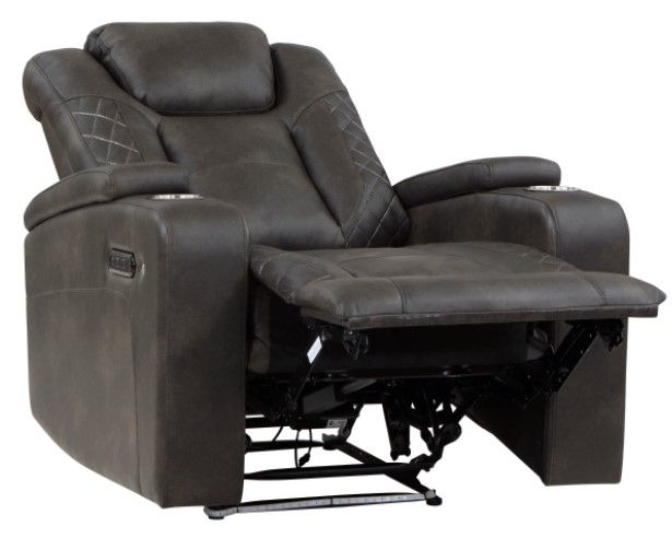 Mazin Furniture Tabor Brownish Gray Power Recliner Chair-2