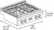 ZLINE Autograph Edition Paramount 30" Black Satin Stainless Steel Gas Rangetop with 4 Brass Burners and Porcelain Cooktop in Polished Gold Accents -1