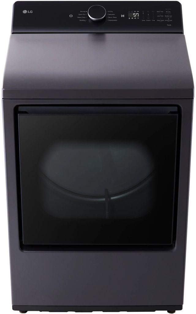 LG Matte Black Top Load Washer & Gas Dryer Laundry Pair-2