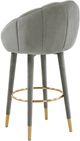 TOV Furniture Myla Light Gray Swivel Bar Stool-4