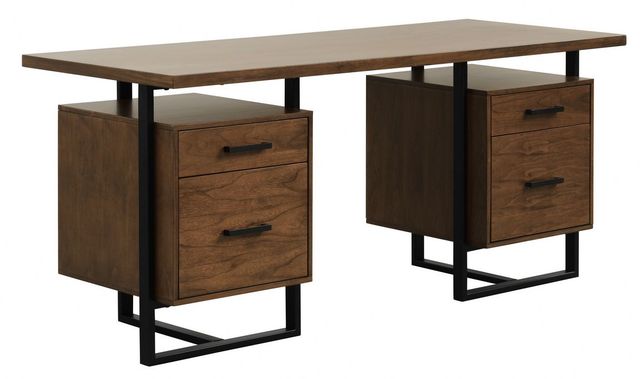 Homelegance® Sedley Rustic Black/Walnut Writing Desk-0
