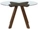 Homelegance®  Aiden Glass Top Dining Table with Brown Base-0