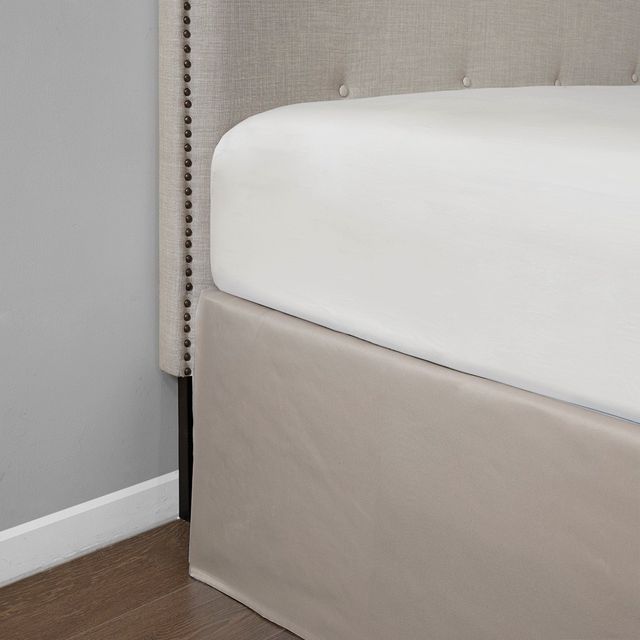 Olliix by Madison Park Khaki Simple Fit Wrap Around Adjustable Bed Skirt-4