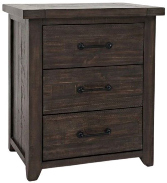 Jofran Inc. Madison County 4-Piece Vintage Black Queen Barn Door Bedroom Set-4