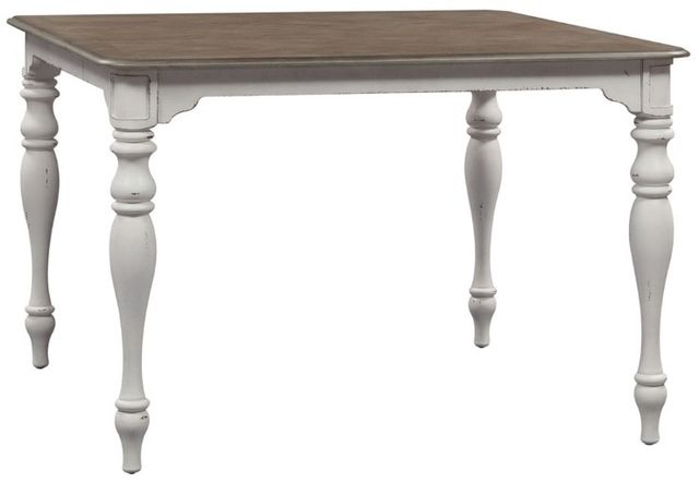 Liberty Furniture Magnolia Manor 5-Piece Antique White/Weathered Bark Gathering Table Set-2