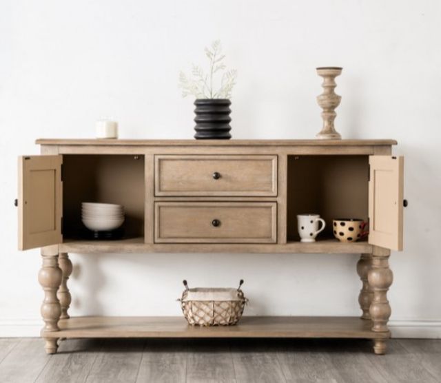 Furniture of America® Chesapeake Light White Wash Server-2