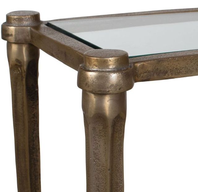 Uttermost® Amara Antique Brass Console Table-4