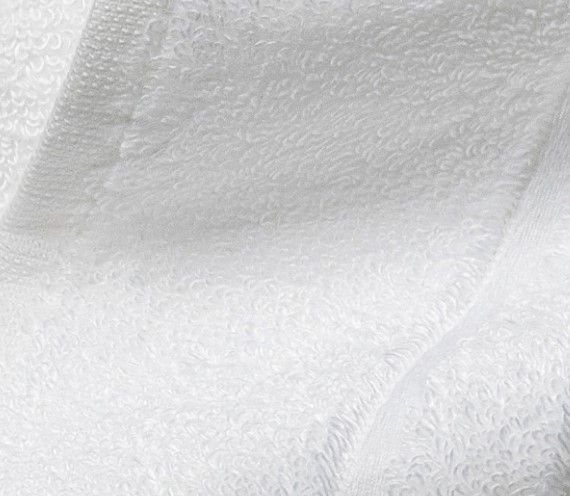 Cariloha White Viscose and Turkish Cotton Blend Bath Sheet-1