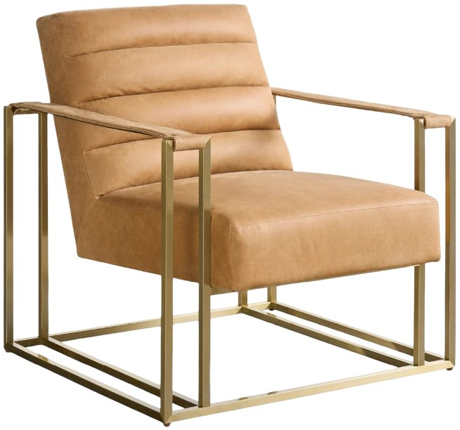 アメリカ輸入　ゴールド×ファー　チェア Universal Explore Home™ Jensen Antique Brass/Winchester Sandstone