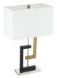 A & B Home Black/Gold Geometric Table Lamp-0