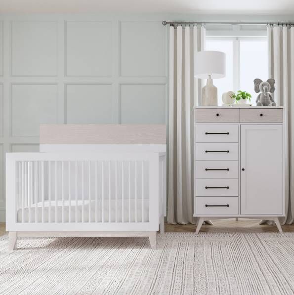 Westwood Design Rowan Ash Linen Convertible Crib-1