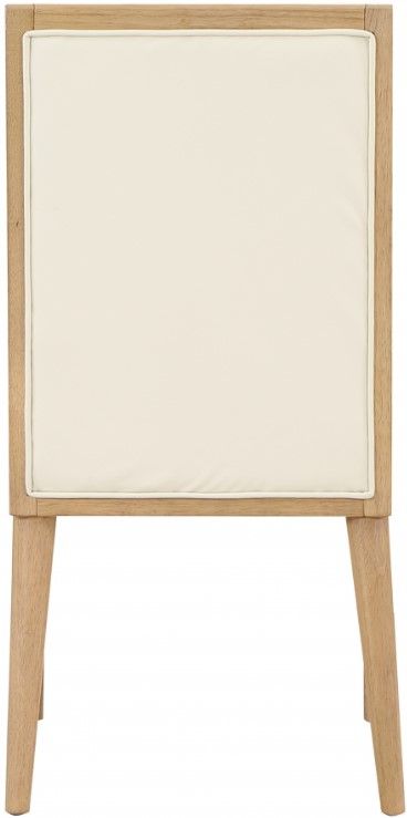 Meridian Furniture Bristol Cream/Natural Vegan Leather Dining Chair-3