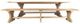 YHD Clifton Rustic Sandblast Dining Table-5