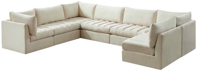 Meridian Furniture Jacob 7-Piece Cream Modular Sectional-1