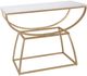 StyleCraft Norman Wyatt Gold/White Eliptical Console Table-0