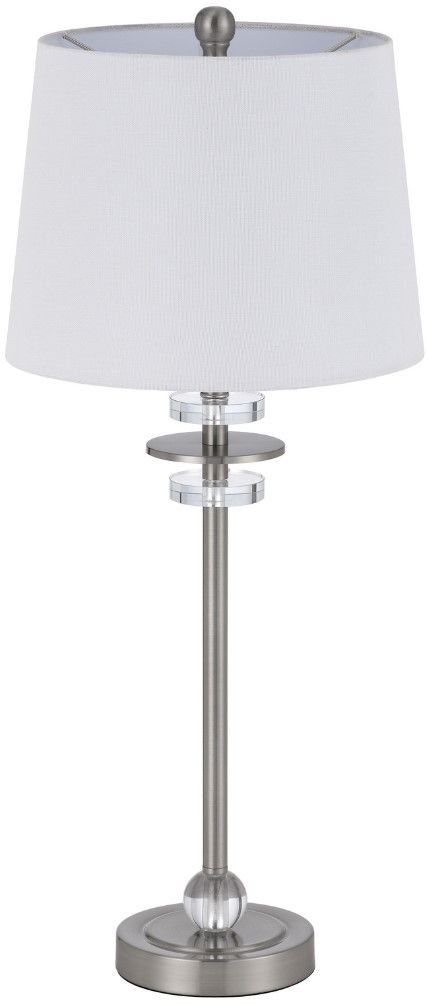 Cal® Lighting & Accessories Sitka 2-Piece Brushed Steel Buffet Lamp Set-1