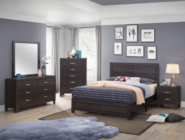 Crown Mark Hopkins Brown Queen Panel Bed-1